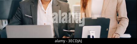 Group of business people and software developers working as a team in office Stock Photo