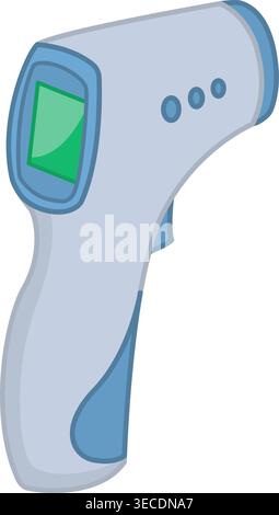 Non-contact Infrared Thermometer. Handheld Thermometer for Measuring Body Temperature. Medicine concept. Vector illustration Stock Vector