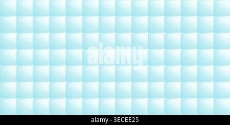 Blue glossy pool tile mosaic pattern with soft gradient square grid creating a clean abstract background Stock Vector