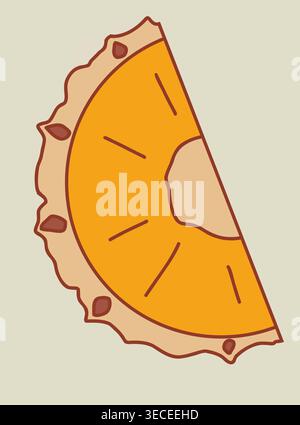 Sliced pineapple ring vector flat icon Stock Vector