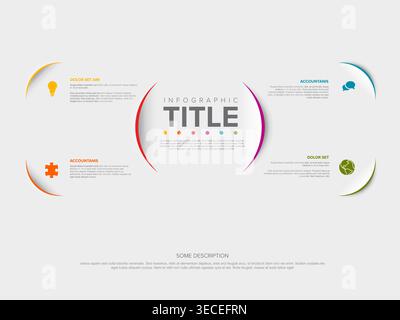 Web marketing vector infographic featuring central header and seven ...