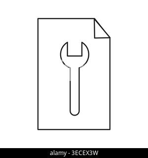 Maintenance document setup configuration file vector is essential. Use this for technical manuals and online help interfaces. EPS 10. Stock Vector