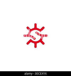 Letter S Sun Logo Design. S Initial Logo Stock Vector