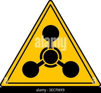 Yellow Sign Chemical Weapon. Vector Icon. Danger Warning Sign Stock Vector