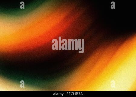Orange and green abstract grainy gradient background Stock Photo