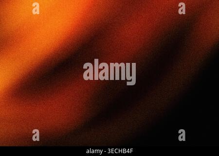 Warm orange and red grainy light gradients with retro film texture on dark Stock Photo