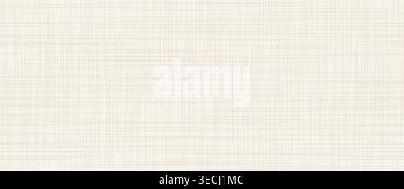 Light beige fabric seamless texture. Cross hatch linen canvas repeated background. Weave sackcloth material wallpaper. Rough rustic woven burlap surface textile. Vector organic hessian cotton backdrop Stock Vector