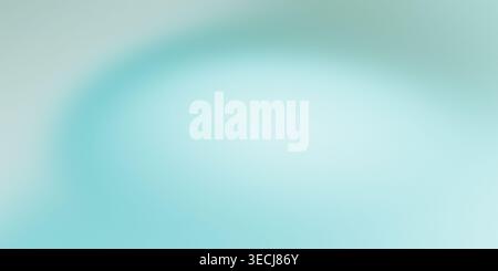 Abstract soft blue turquoise gradient background, a smooth gradient transition from light blue to turquoise with a subtle white glow Stock Photo