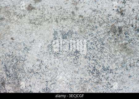 Macro horizontal full frame background texture of old dirty metal surface with rough weathered pattern and grey corrosion stains Stock Photo