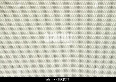 Macro horizontal full frame background texture of light green and beige plastic napkin geometric braided plaid pattern Stock Photo