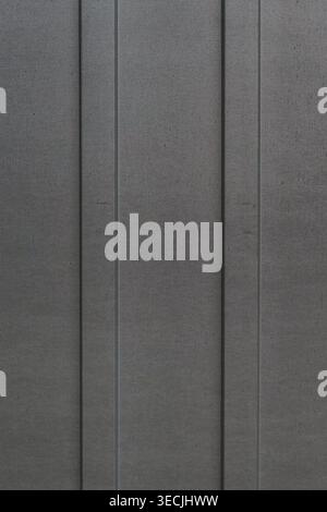Dark gray metal panels with vertical lines Stock Photo