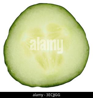 Cucumber slice isolated on white background Stock Photo