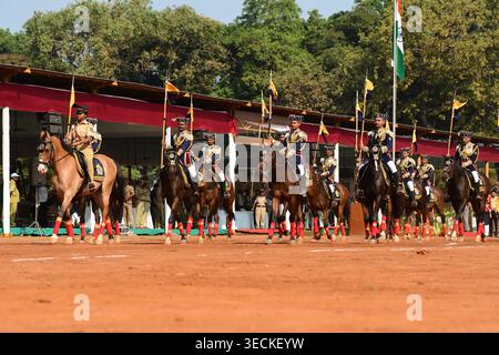 MUMBAI, INDIA - APRIL 29: Mumbai Police Mounted Unit marching take part ...