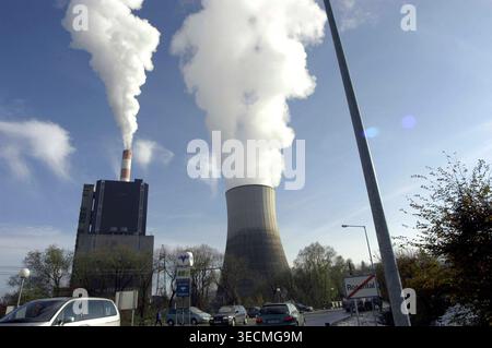 a caloric power plant or thermal power plant to generate energy a ...