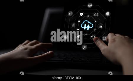 Cloud storage improves digital file management, enhances data access, and supports secure collaboration Parse Stock Photo