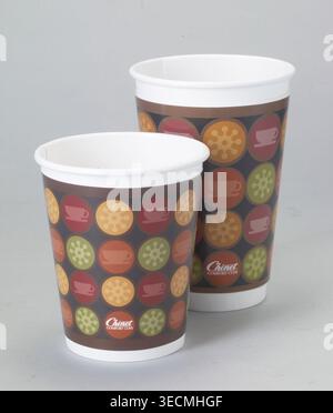 Disposable paper coffee cup Stock Photo