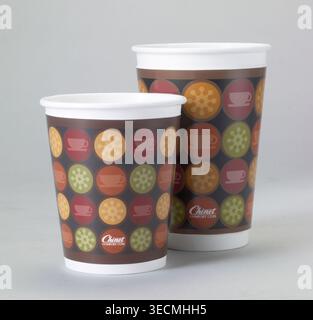 Disposable paper coffee cup Stock Photo