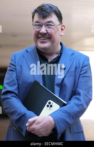 Graham Linehan speaking outside Southwark Crown Court, London, after he had his conviction for damaging the mobile phone of transgender activist Sophia Brooks overturned following an appeal hearing. Picture date: Friday May 1, 2026. Stock Photo
