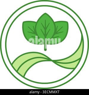 Green Icon High Potency Fiber. Vector Icon. Label for Medicine and Food Packaging Stock Vector