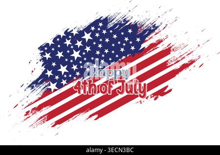 Happy 4th of July – American Independence Day Celebration Design Stock Vector