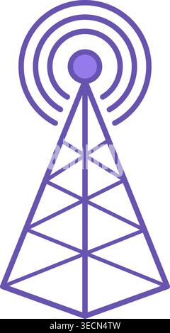 5G Color Icon. Wireless Internet connection. Vector Illustration of a 5G Internet Distributing Device. Technology Concept Stock Vector