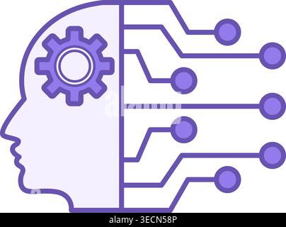 Colored Humanoid Icon. Smart Robot, Artificial Intelligence. Future Technologies Concept Stock Vector