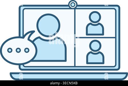 Webinar Color Icon. Online Education, Online Courses, Distance Education, E-Learning Tutorials. Teamwork Concep Stock Vector