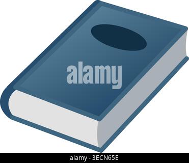 Closed Book for School or Library. Vector Illustration of a School Textbook. Education and Study. Literacy Day. Sign of the Encyclopedia of Wisdom Stock Vector