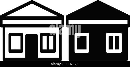 Black calculator icon set isolated on white Stock Vector