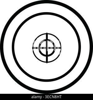 Black bicycle wheel icon isolated Stock Vector