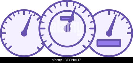 Colored Speedometer Icon. Vector Icon of Vehicle Speedometers. Speed indicator. Car service concept Stock Vector