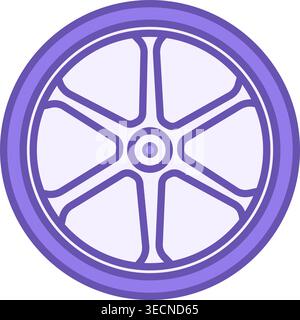Colored Mag Wheel Icon. Magnetic Vehicle Wheel Vector Icon. Car service concept Stock Vector