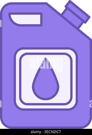 Colored Engine Oil Icon. Vector Icon of Canister with Motor Oil. Car service concept Stock Vector