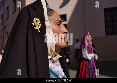 370° edition of Sant'Efisio religious/folk procession in Cagliari Stock Photo