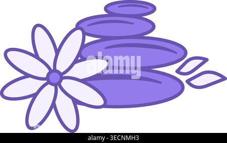 Relaxation Colored Icon. Vector Icon. Spa and Wellness Treatments. Concept of Wellness and Healthy Lifestyle Stock Vector