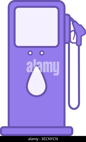 Colored Gas Pump Icon. Vector Icon. Fuel Pumping Unit for Car. Road Concept Stock Vector