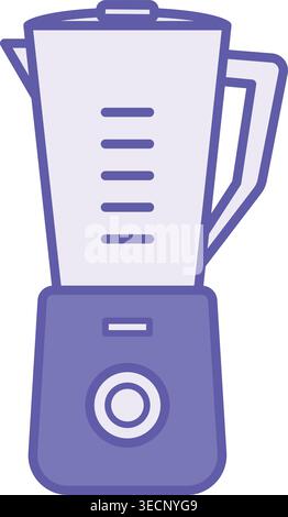 Colored Blender Icon. Vector Illustration. Kitchen Appliance for Chopping and Whipping Products. Household Appliances Concept Stock Vector