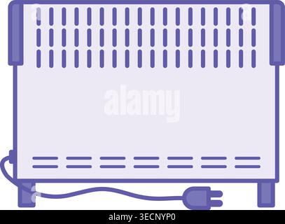 Colored Heater Icon. Vector Illustration. Room Heating Device. Battery, Convector. Home Appliances Concept Stock Vector