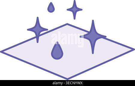 Colored Cleanliness Icon. Vector Illustration. No Germs, Dirt, and Trash. Hygiene Concept Stock Vector