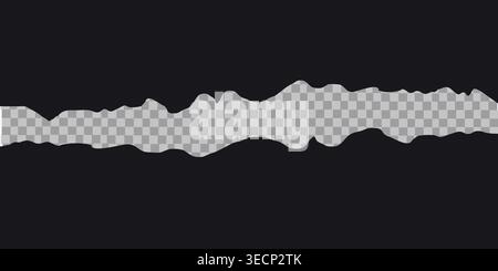 Torn paper effect with two holes on a dark red background Stock Vector