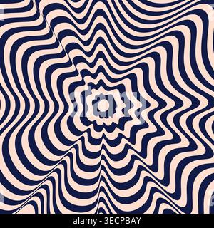 Swirl hypnotic color wave pattern. Monochrome abstract background. Vector flat geometric illustration.Template design for banner, website, template Stock Vector