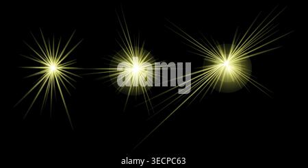 Luxury Golden Light Effect Stock Vector