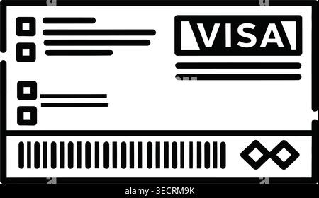 Visa credit card chip and contactless symbols vector Stock Vector