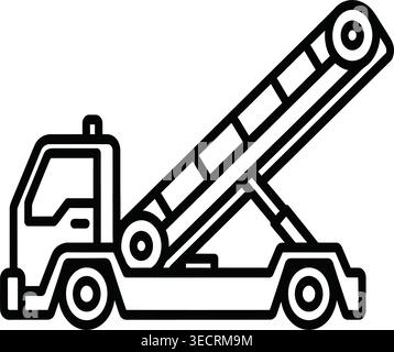 Forklift transporting box on pallet vector icon Stock Vector