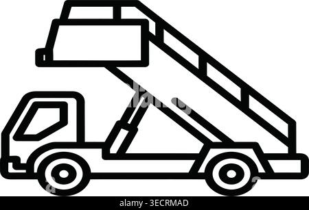 Black line drawing of a train engine with two cars Stock Vector