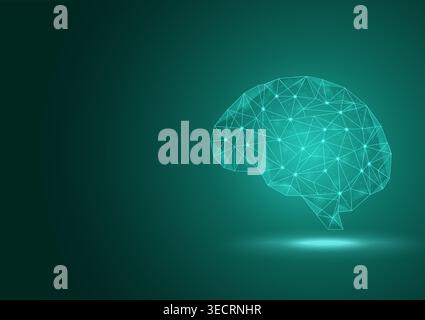 Brain. Artificial intelligence. Brainstorm, Creativity and Thinking Idea Concept. Artificial intelligence. Vector Illustration. Stock Vector