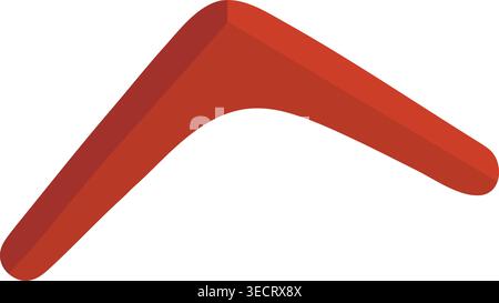 Simple illustration of a classic brown boomerang with angled arms and a smooth wooden appearance Stock Vector