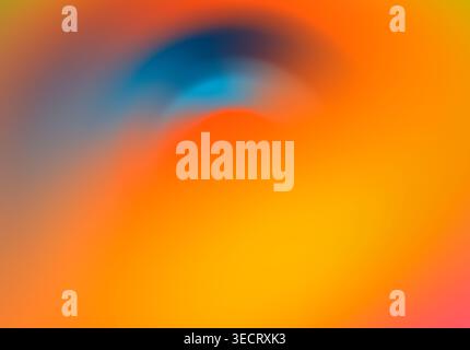 Vibrant abstract background featuring a soft geometric pattern with smooth gradient waves in orange, yellow, and blue, ideal for modern design, banner Stock Photo
