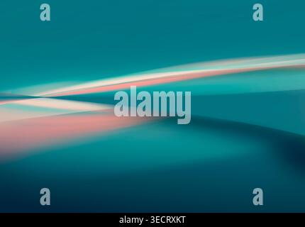 Modern abstract background featuring layered geometric planes, smooth teal and coral gradients, and a sleek light streak, creating a minimal contempor Stock Photo