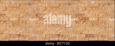 Seamless light brown brick wall texture providing a solid background surface Stock Photo